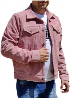  Leder-Jeans Jacke Rose 