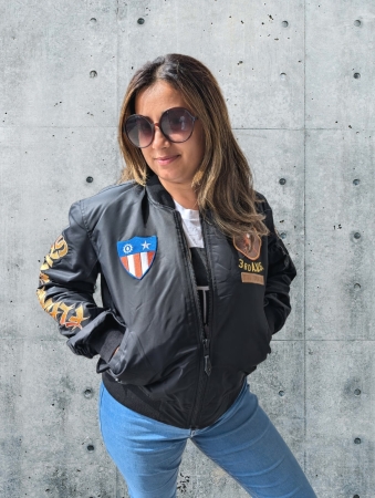 Damen Nylon Bomber 