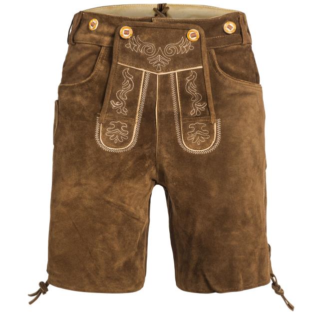Herren Trachten Lederhose mit Trägern Wildleder Kurze Länge 