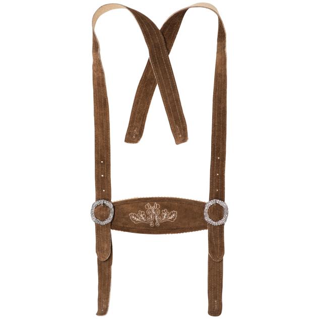 Herren Trachten Lederhose mit Trägern Wildleder Capri 