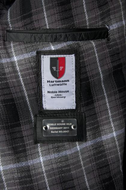 Fliegerjacke Hartmann Schwarz Pferdeleder 