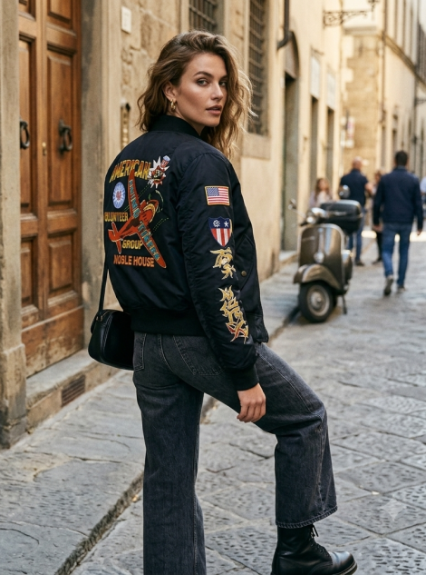 Bomber  MA-1 in nylon 