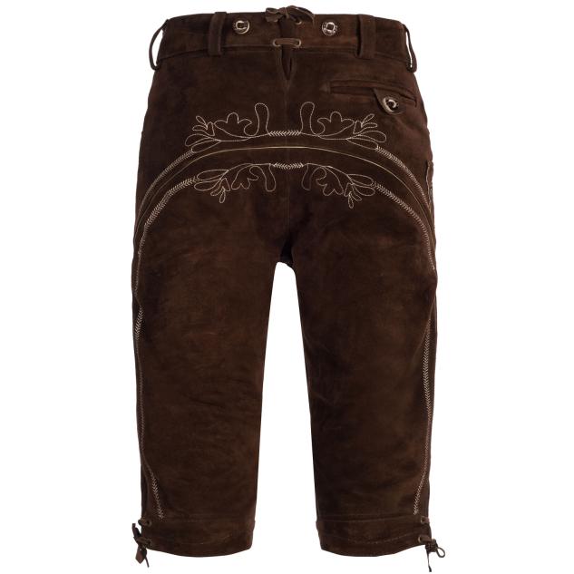 Herren Trachten Lederhose mit Trägern Wildleder Capri 