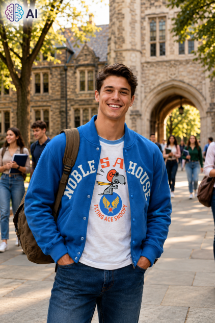 Giacca da College Blu 