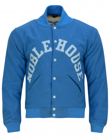 chaqueta universitaria azul 