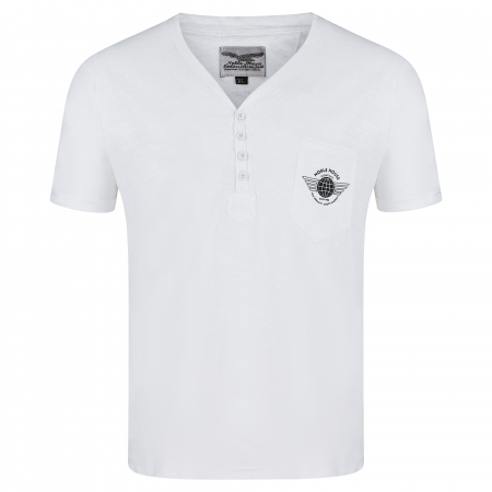 T-Shirt grau Knopfleiste 