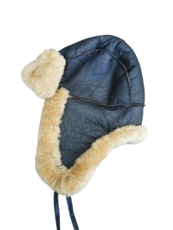 Casquette d'aviateur en peau de mouton 