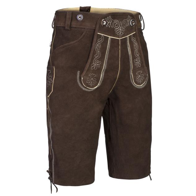 Herren Trachten Lederhose mit Trägern Wildleder Kurze Länge 